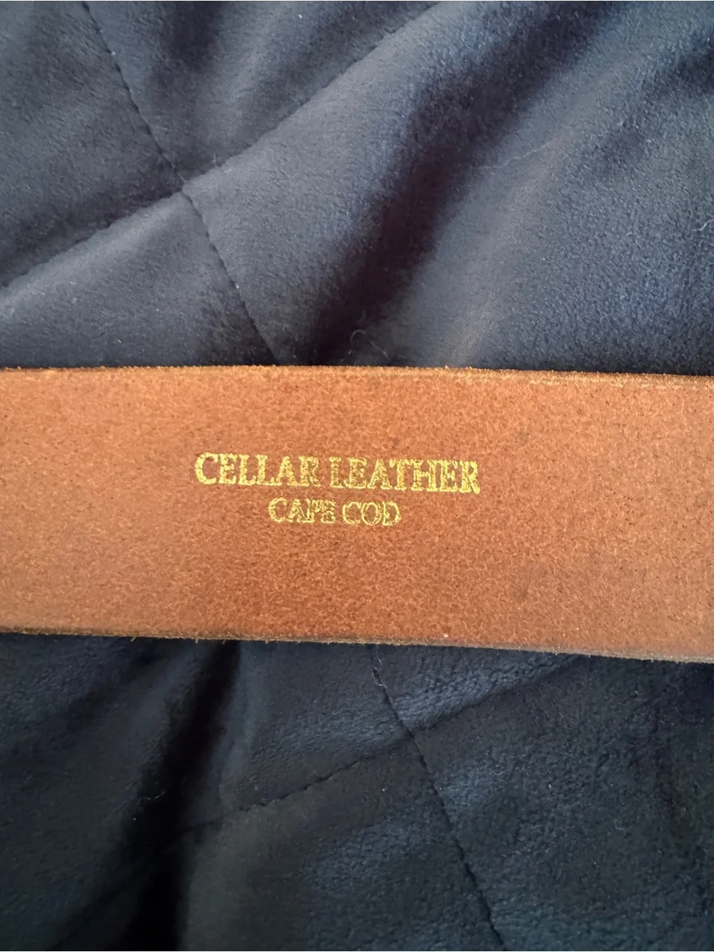 Cape Cod Leather brown belt with two brass O rings. Size 36